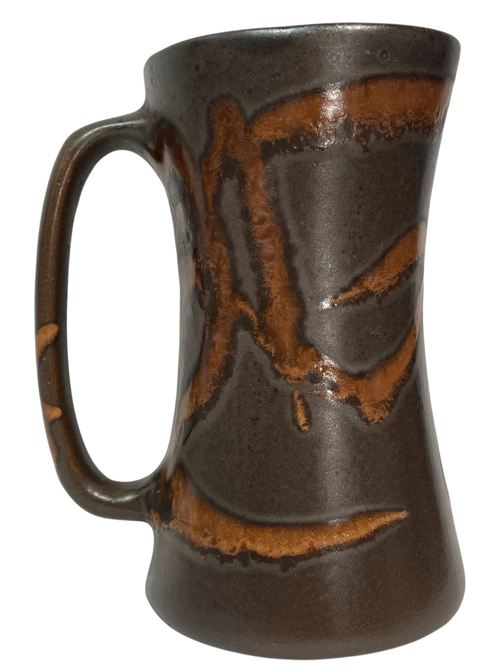 Vintage 1970s Laurentian Pottery Coffee Mug Gaetan Beaudin - Caramel Squibbles